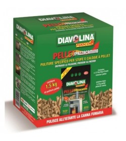 Diavolina Pellet Spazzacamino è il rivoluzionario pellet brevettato per la pulizia dell’impianto di scarico di stufe e caldai