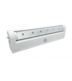 Cabinet LED con sensore di movimento integrato. Distanza di rilevamento: 0-3 m; angolo di rilevamento: 90°; spegnimento automat