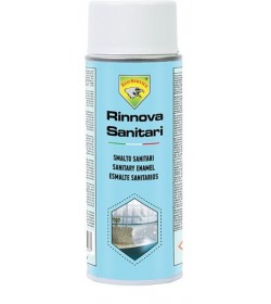 Rinnova Sanitari Spray: Smalto con speciali resine promotrici di adesione specifi co per verniciare e rinnovare oggetti in ceram