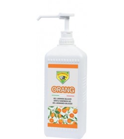 Gel detergente per mani ricavato dalla scorza degli agrumi, con l’aggiunta di particolari tensioattivi e microgranuli, permett