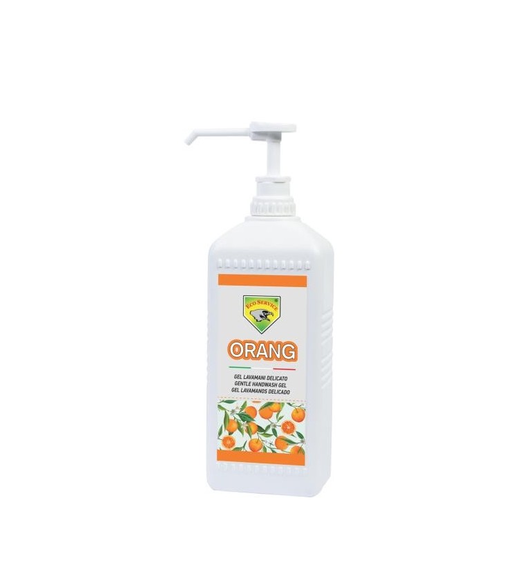 Gel detergente per mani ricavato dalla scorza degli agrumi, con l’aggiunta di particolari tensioattivi e microgranuli, permett