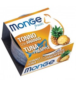 Monge Fruits Tonno con Ananas è un alimento complementare pensato per i gatti più raffinati ed esigenti che completa la gamma 