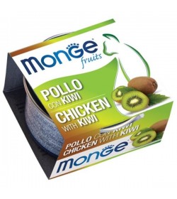 Monge Fruits Pollo con Kiwi è un alimento complementare pensato per i gatti più raffinati ed esigenti che completa la gamma Mo