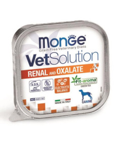 Monge VetSolution Renal And Oxalate Canine è un alimento dietetico completo per cani formulato per il supporto della funzione r
