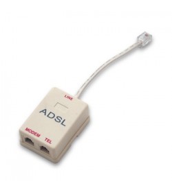 Commutatore telefonico per linea ADSL a 2 uscite plug 6/2 c.